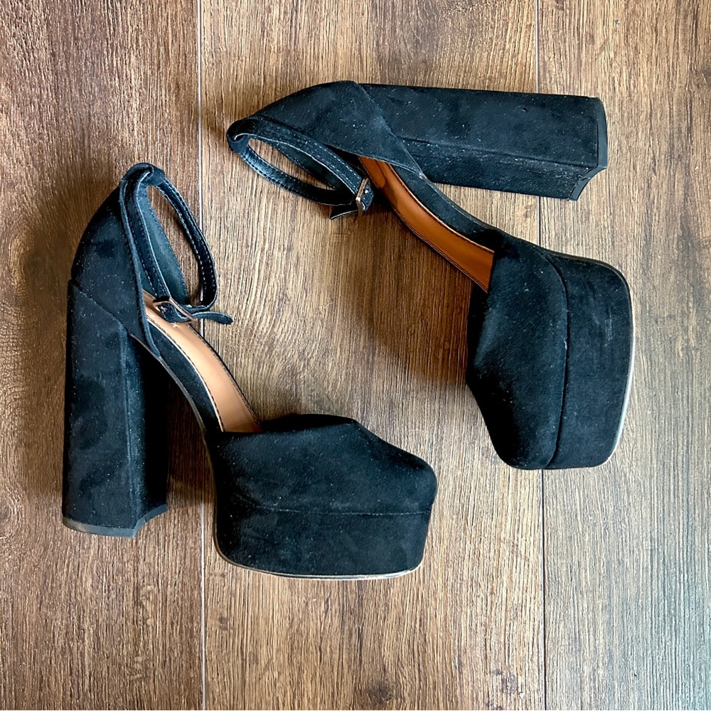 ASOS Black Platform Chunky Heels